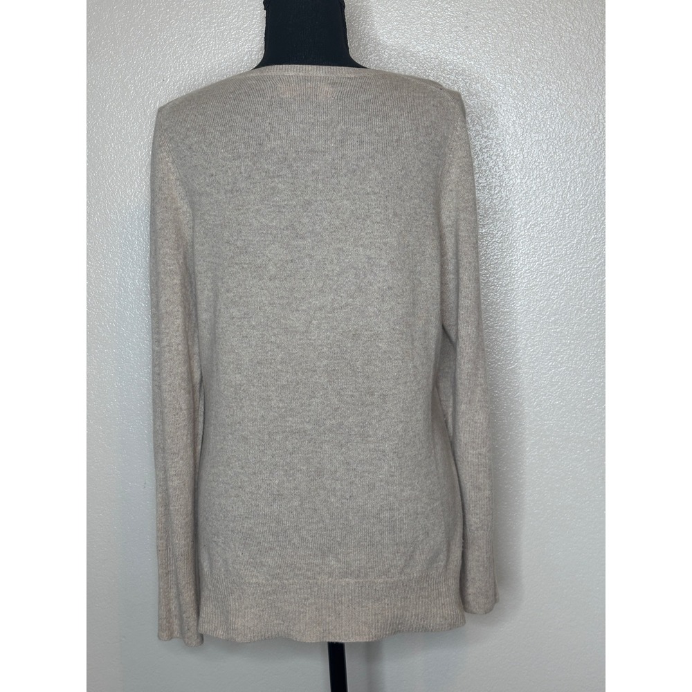Alex Marie 100% Cashmere V-Neck Long Sleeve Knit Sweater Size Large - Picture 2 of 7